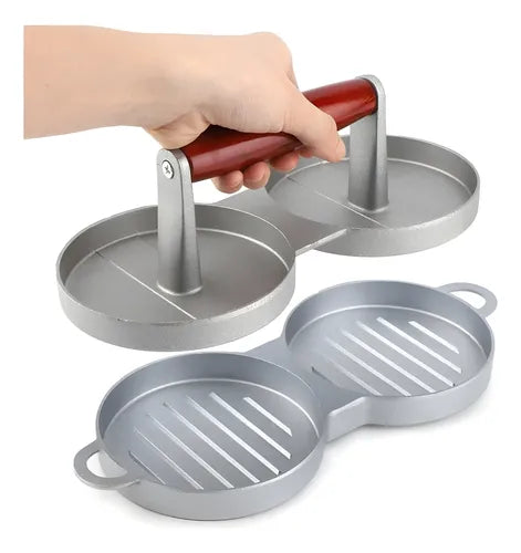 Molde Prensa Doble Manual Para Carne Ham