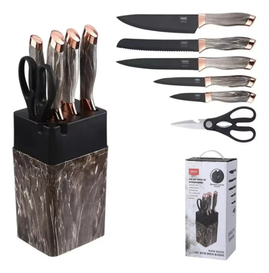 Set X7 Cuchillos De Cocina Ceramica