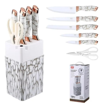 Set X7 Cuchillos De Cocina Ceramica
