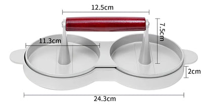 Molde Prensa Doble Manual Para Carne Ham