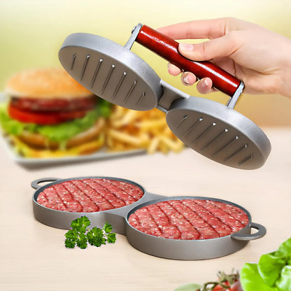 Molde Prensa Doble Manual Para Carne Ham