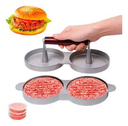 Molde Prensa Doble Manual Para Carne Ham